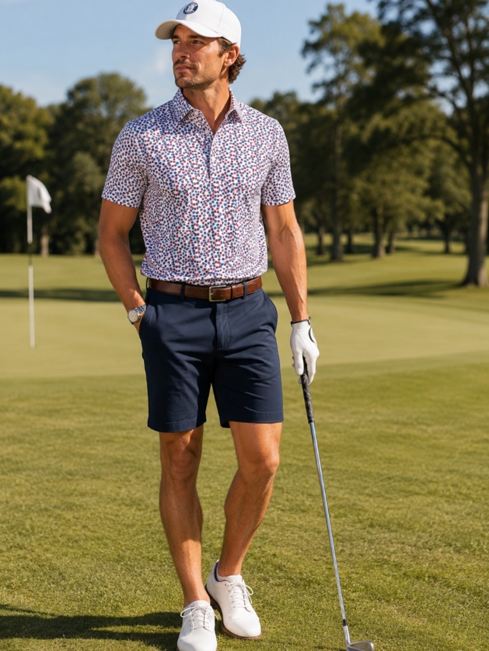 Bonobos men’s 100% cotton Floral button up slim fit golf shirt m golfer preppy
